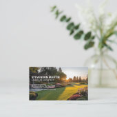 gemanicuurd gazon | bloembed | landschapsarchitect visitekaartje (Staand voorkant)