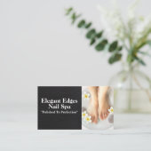 Gemanicuurde voeten | Gepolijste nagels Salon Visitekaartje (Staand voorkant)