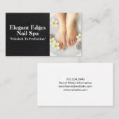 Gemanicuurde voeten | Gepolijste nagels Salon Visitekaartje (Voorkant / Achterkant)