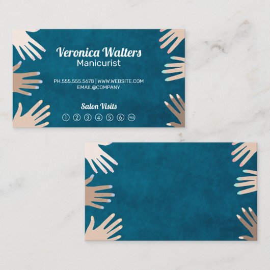 Gemanipuleerde handen | klantenbinding klantenkaartje (Voorkant / Achterkant)