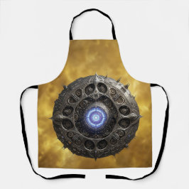 Gemanipuleerde Julia Fractal Op Gouden Achtergrond Schort