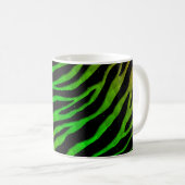 Gemapte SpaceTime Stripes — Oranje/groen Koffiemok (Voorkant rechts)