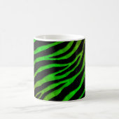 Gemapte SpaceTime Stripes — Oranje/groen Koffiemok (Center)