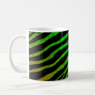 Gemapte SpaceTime Stripes — Oranje/groen Koffiemok