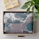 Gemarkeerd Abstract Ontwerp | Blauw groen wit Tissuepapier (Geschenk)