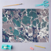 Gemarkeerd Abstract Ontwerp | Blauw groen wit Tissuepapier (Craft)