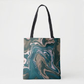 Gemarkeerd design met roze, blauw en tint tote bag (Voorkant)