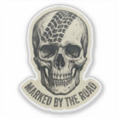 Gemarkeerd door de Road Skull Sticker | Dark Biker (Voorkant)