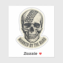 Gemarkeerd door de Road Skull Sticker | Dark Biker