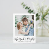 GEMARKEERD EN GELICHT | Briefkaart voor trouwaanko (Staand voorkant)