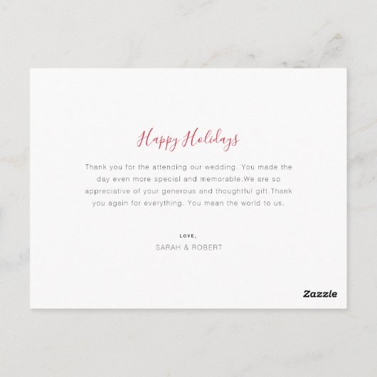 GEMARKEERD EN GELICHT | Briefkaart voor trouwaanko (Achterkant)