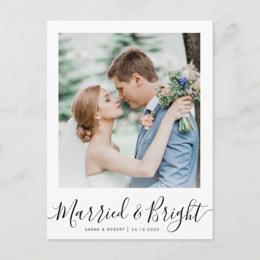 GEMARKEERD EN GELICHT | Briefkaart voor trouwaanko (Voorkant)