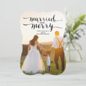 GEMARKEERD EN MERRY | HOLIDAIRE FOTOKAART FEESTDAGENKAART (Staand voorkant)