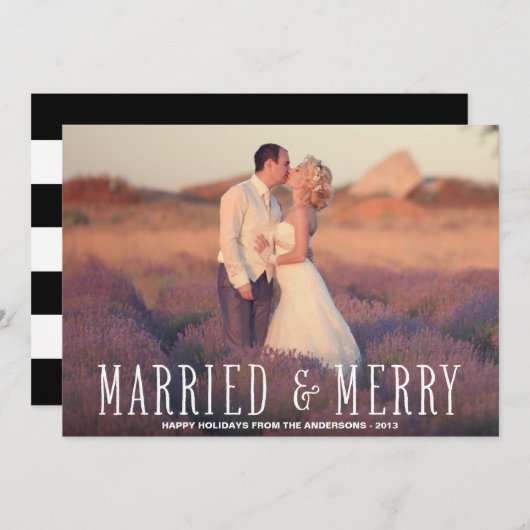 GEMARKEERD EN MERRY | HOLIDAIRE FOTOKAART FEESTDAGENKAART (Voorkant / Achterkant)