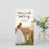 GEMARKEERD EN MERRY | HOLIDAIRE FOTOKAART FEESTDAGENKAART (Staand voorkant)