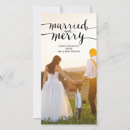 GEMARKEERD EN MERRY | HOLIDAIRE FOTOKAART FEESTDAGENKAART (Voorkant)