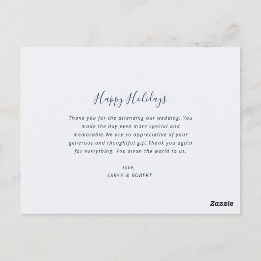 GEMARKEERD EN MERRY | Onaangekondigde elegante bru Briefkaart (Achterkant)