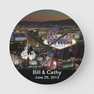 GEMARKEERD in Las Vegas Wall Clock Ronde Klok