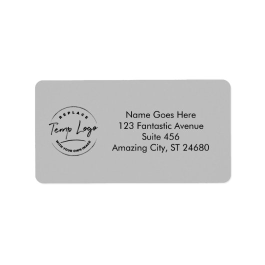 Gemarkeerd met Uw Bedrijfs Logo of Afbeelding, Gri Etiket (Voorkant)