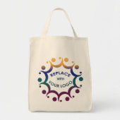 Gemarkeerd met Uw Bedrijfs Logo of Grafisch Tote Bag (Voorkant)