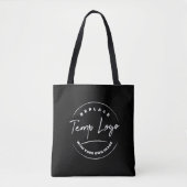 Gemarkeerd met Uw BedrijfsLogo, Zwart Tote Bag (Voorkant)