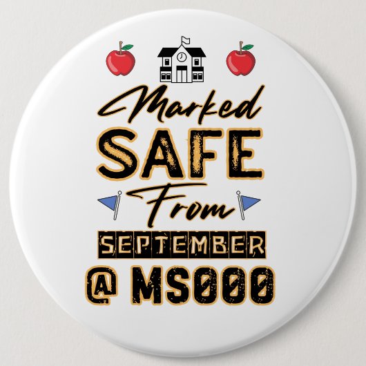 Gemarkeerd Veilig vanaf September Custom Button (Voorkant)