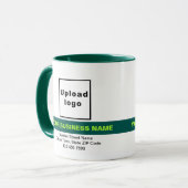 Gemarkeerde bedrijfsnaam op Hunter Green Combo Mok (Voorkant links)