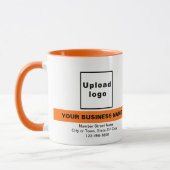 Gemarkeerde bedrijfsnaam op Oranje kleurencombinat Mok (Links)