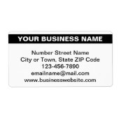 Gemarkeerde bedrijfsnaam op wit verzendlabel (Voorkant)