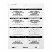 Gemarkeerde bedrijfsnaam op wit verzendlabel (Full Sheet)