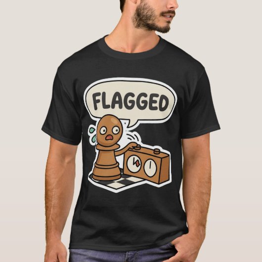 Gemarkeerde Grappige Schaker T-Shirt (Voorkant)