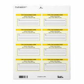 Gemarkeerde merknaam op geel verzendlabel (Full Sheet)