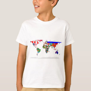 Gemarkeerde wereld t-shirt