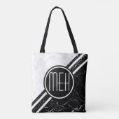 Gemarmerd 2Tone BW1 Monogram Tote Bag (Achterkant)