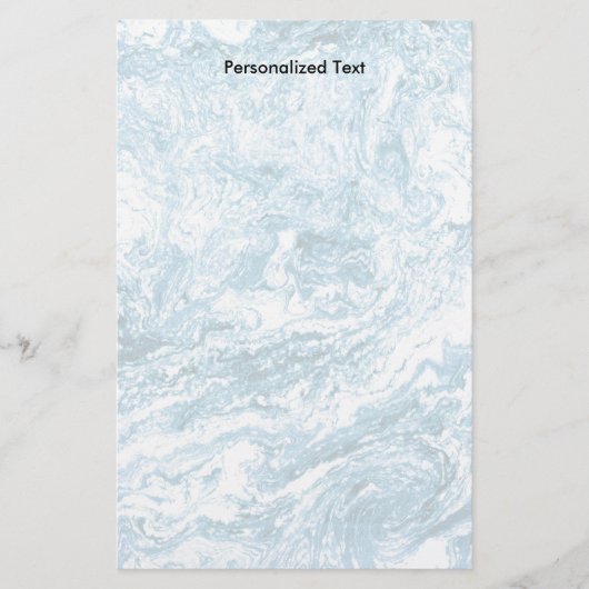 Gemarmerd abstract ontwerp | Blauw en wit Briefpapier (Voorkant)