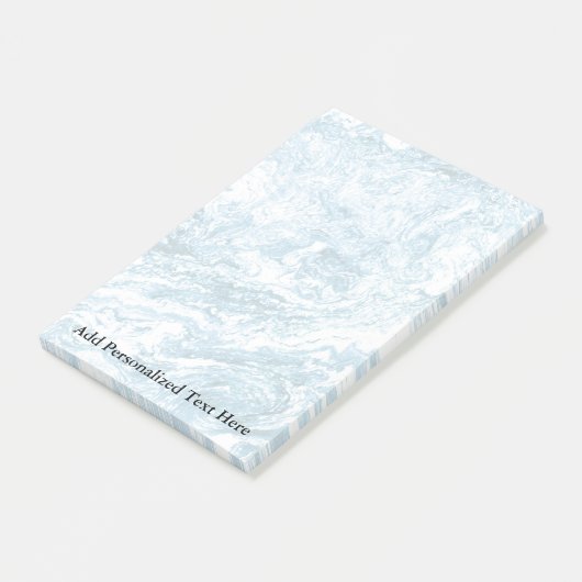 Gemarmerd abstract ontwerp | Blauw en wit Post-it® Notes (Schuin)