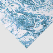 Gemarmerd abstract ontwerp | Blauw en wit Tissuepapier (Detail)