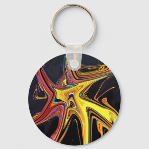 Gemarmerd abstract portret sleutelhanger