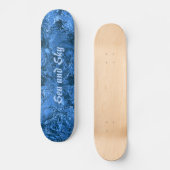 Gemarmerd blauw Abstract Zee en lucht Persoonlijk Skateboard (Voorkant)