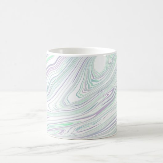 Gemarmerd Blauw Paarse Groen Wit Koffiemok (Center)