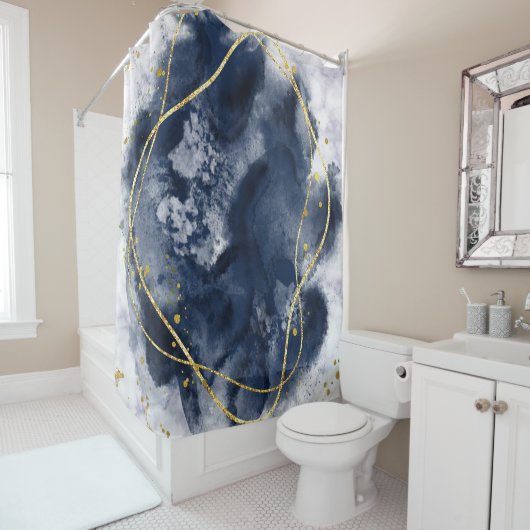 gemarmerd douchegordijn (In situ)