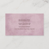 Gemarmerd Dusty Roos & Zilver Elegant Professional Visitekaartje (Achterkant)