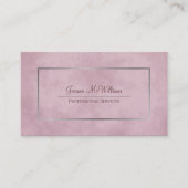 Gemarmerd Dusty Roos & Zilver Elegant Professional Visitekaartje (Voorkant)