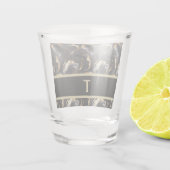 Gemarmerd Elegant Zwart Goud Schot Glas (Achterkant)