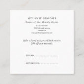 Gemarmerd en Blauw Glitter Ombre Glam Chic Aanbevelingskaartje (Achterkant)