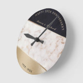 Gemarmerd en glitter ronde klok (Hoek)