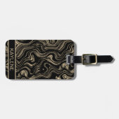 Gemarmerd Gold-Bagagelabel op maat Bagagelabel (Voorkant horizontaal)