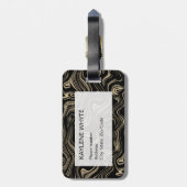 Gemarmerd Gold-Bagagelabel op maat Bagagelabel (Achterkant verticaal)