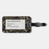 Gemarmerd Gold-Bagagelabel op maat Bagagelabel (Achterkant horizontaal)