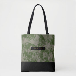 Gemarmerd Groen | Chic Vakantietas Tote Bag